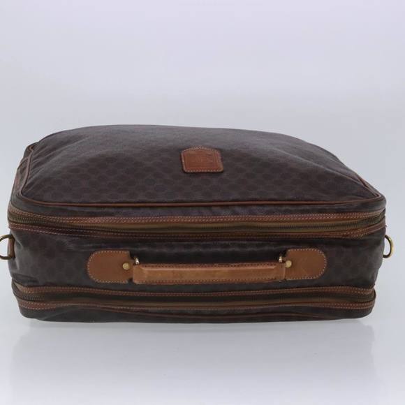 CELINE Macadam Canvas Hand Bag PVC Leather 2way Brown Gold Auth bs18774 - Picture 6 of 16